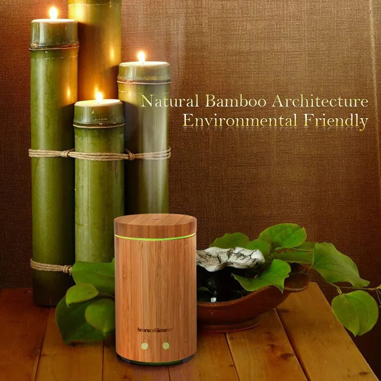 
Waterless Auto Shut-Off ultrasonic humidifier cool mist electric bamboo essential oil aroma diffuser 