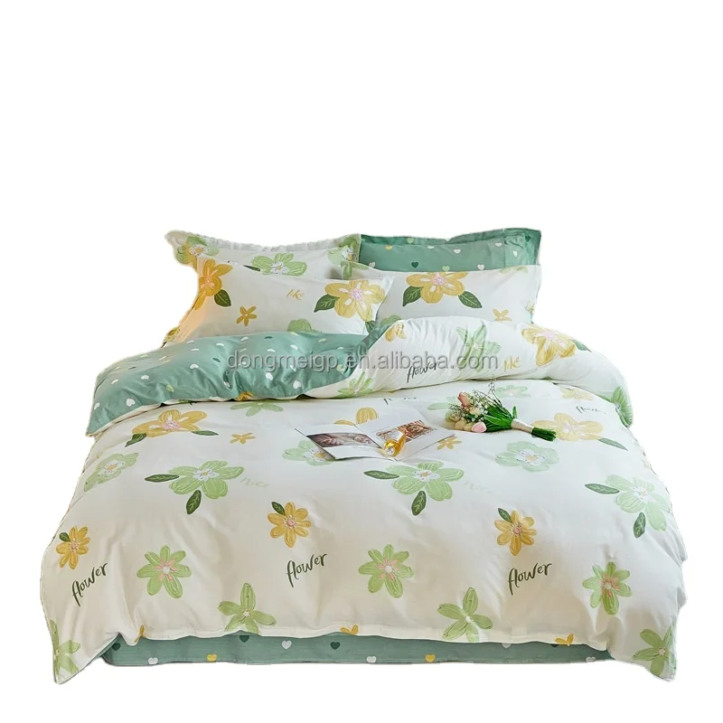 good quality home textile 100% Cotton Duvet Cover Home 4 Pieces Bed Sheet Set bed sheets set home textile