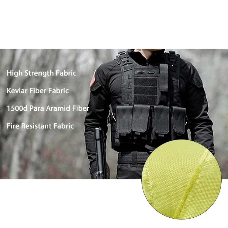 New Arrival Aramid Fiber Cloth with Long Service Life 1500D 220g Woven Kevlar Fabric Plain Fabric