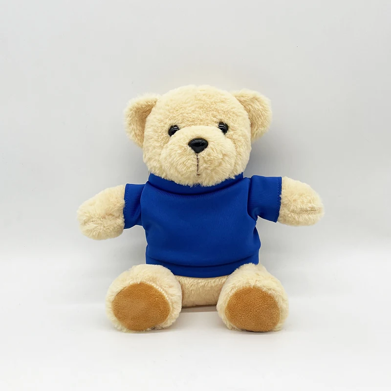 9 Inch Sublimation Teddy Bears with  Logo  Shirts Customize Stuffed Animal Teddy Bear with T-Shirts  Kids Gifts