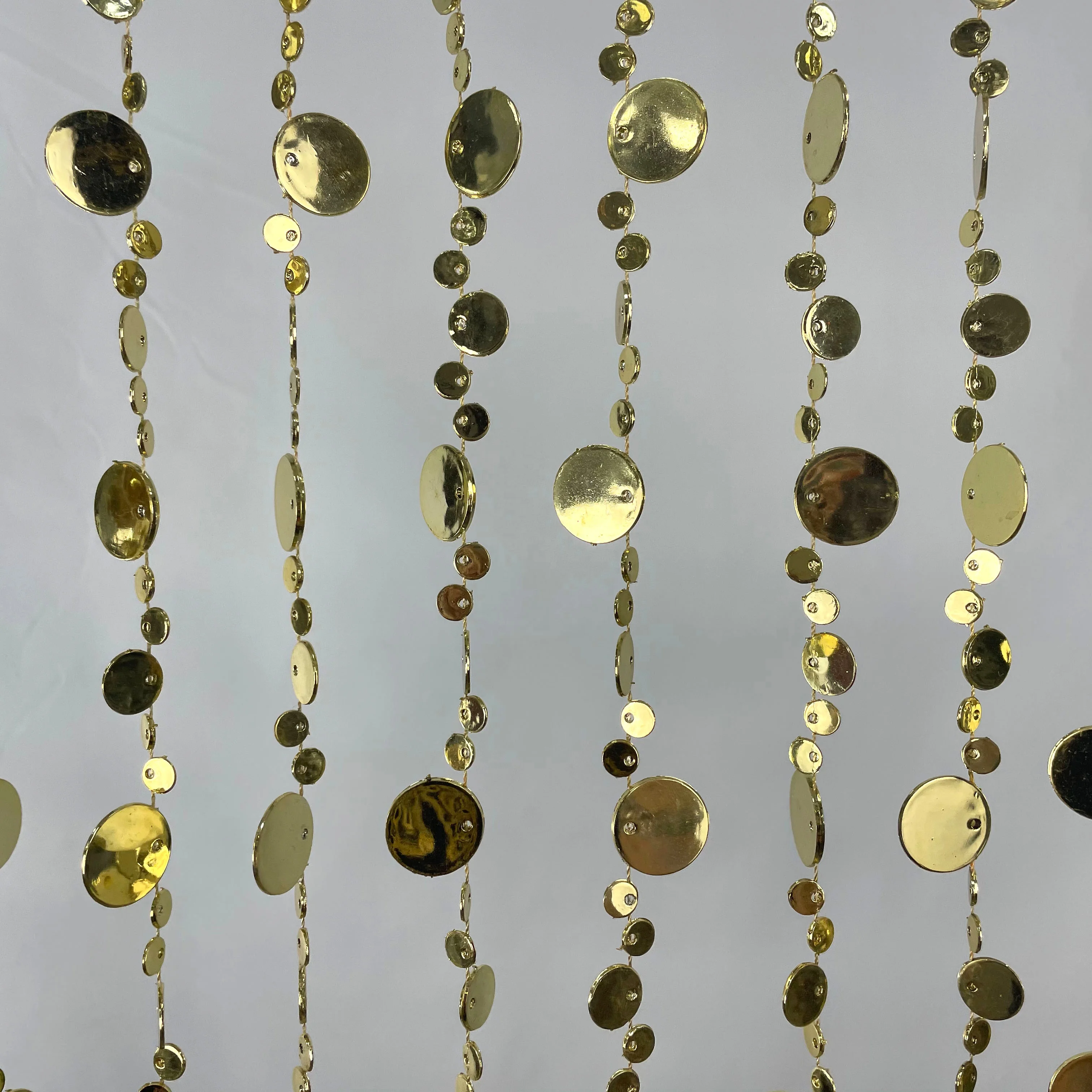 Iredescent  gold bubble crystal  beaded cheap door curtain