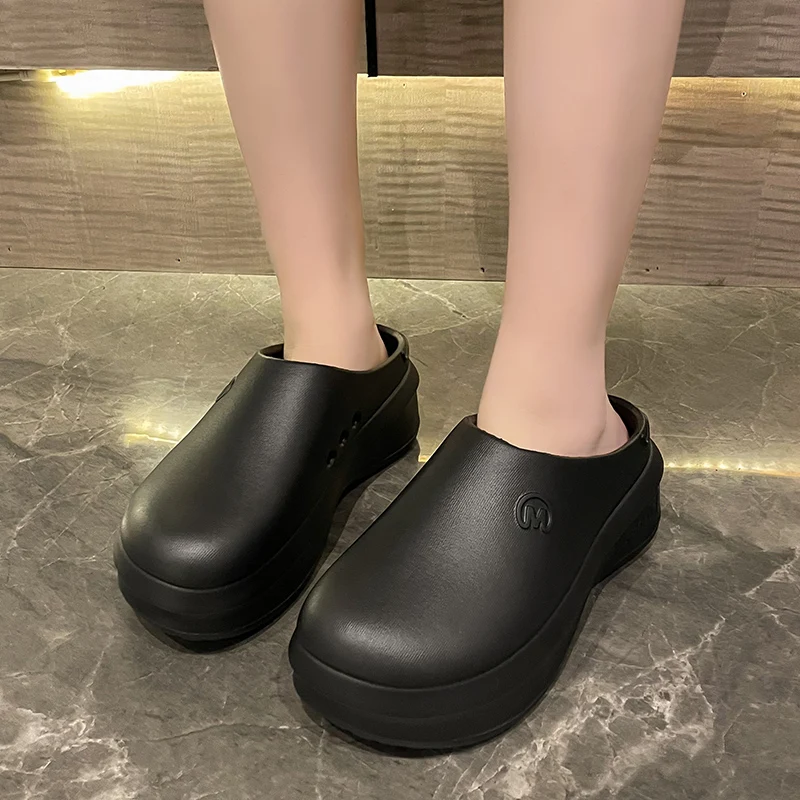 New models high quality medical clogs woman white platform 5cm heels EVA mules low prices slippers sandals garden shoes factory