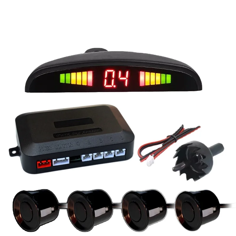 car camera video  installation LED  4 Sensors 22mm Backlight Display Monitor System 12V   Reverse Backup Radar