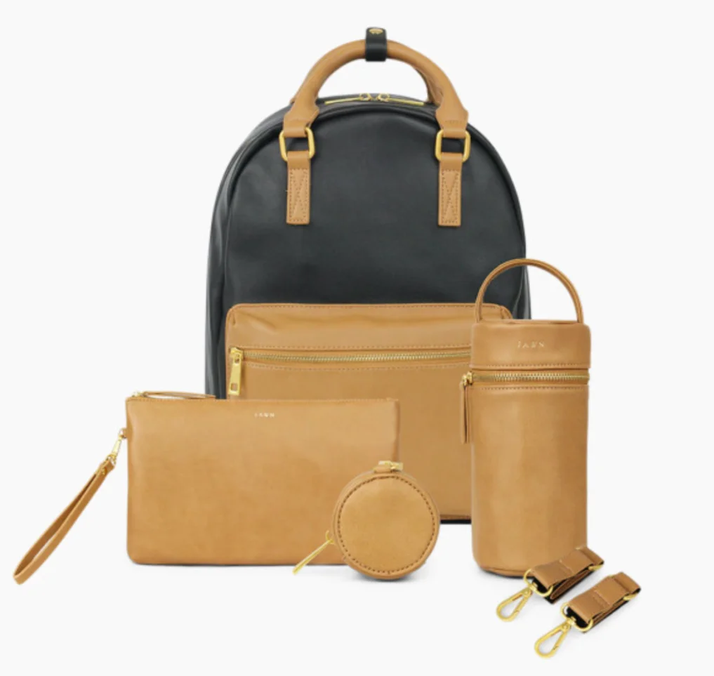 Wholesale Custom Logo Vegan Leather Diamond Quilted Luxury Mommy Baby Maternity Backpack 2023 baby stroller organizer