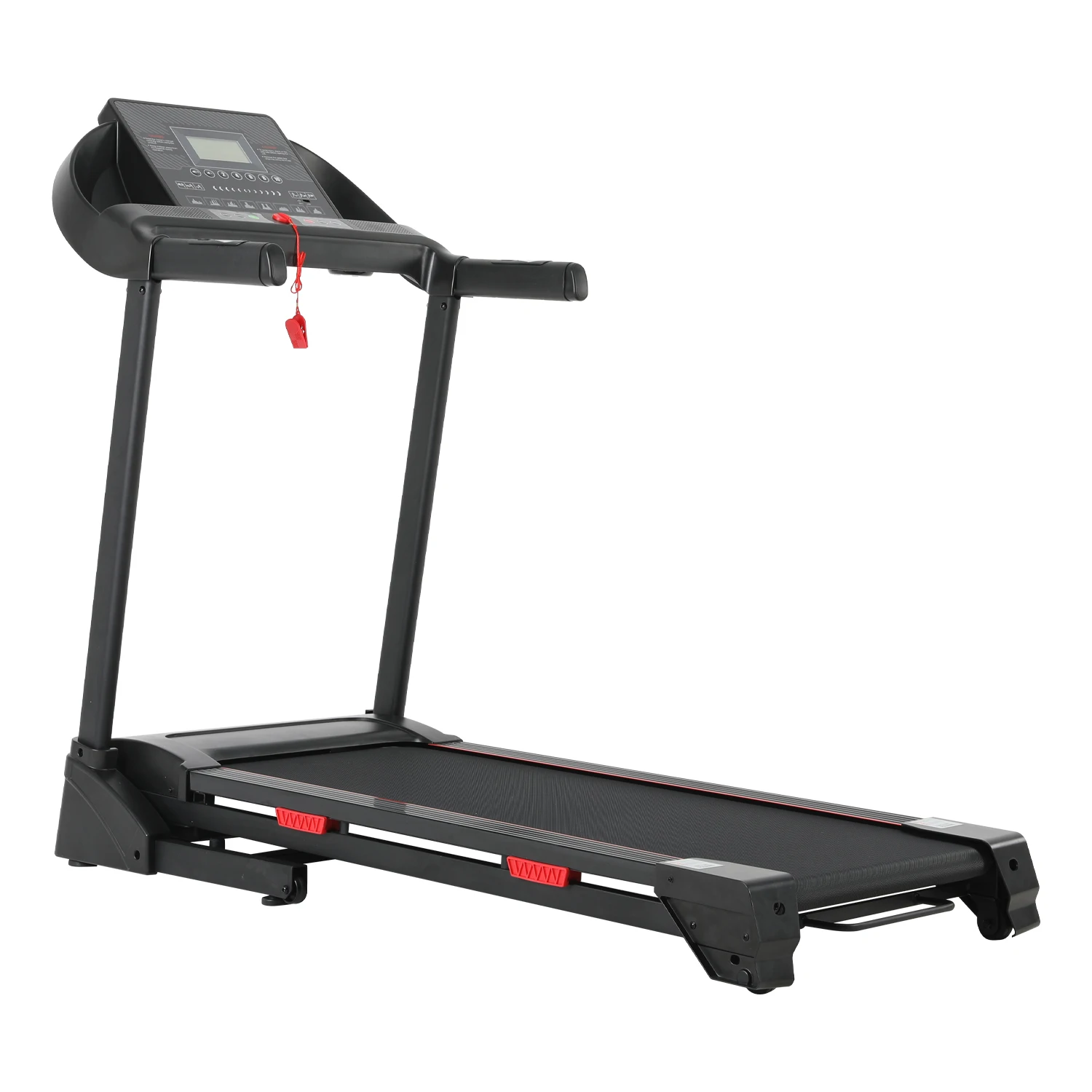 Home Fitness Electric Treadmill LED LCD Screen Running Machine with Handheld Heart Rate Test