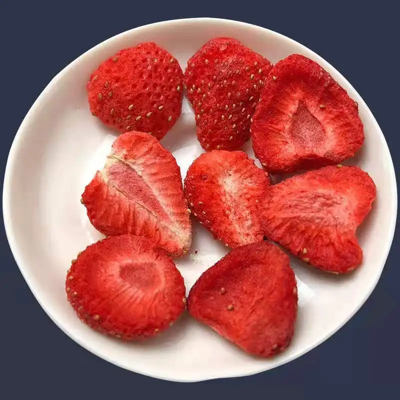 Free Samples Candied Dried Strawberry Pieces Freeze Dry Strawberry