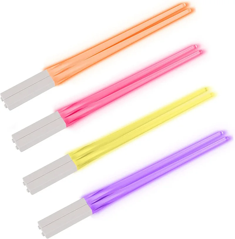 LED Light Emitting Chopsticks Food Grade Multi Color  Concert Cheering Props And Gifts Plastic Chopsticks