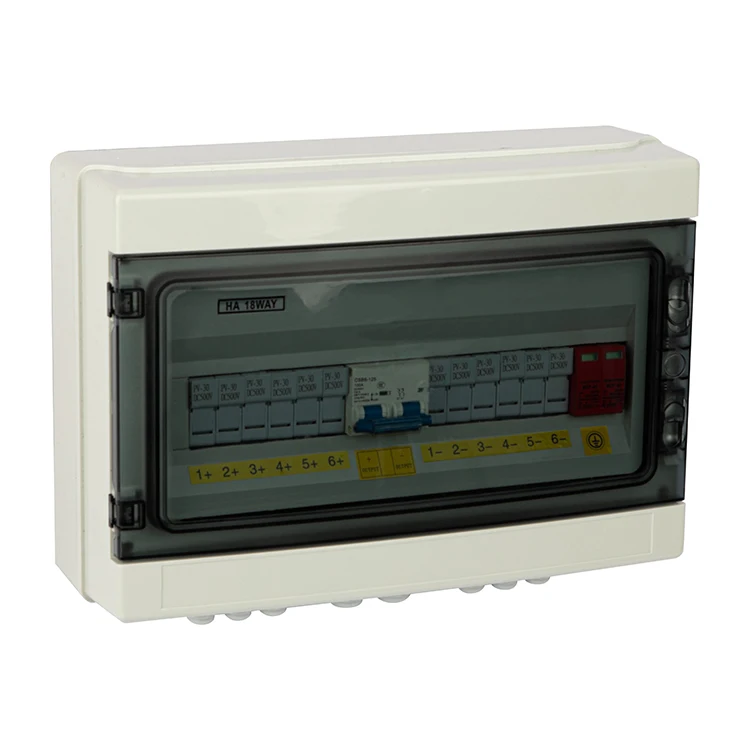 CKMINE Solar PV Combiner Box 1000V DC 63A 6 String in 1 out distribution circuit breaker charging pile protection boxes