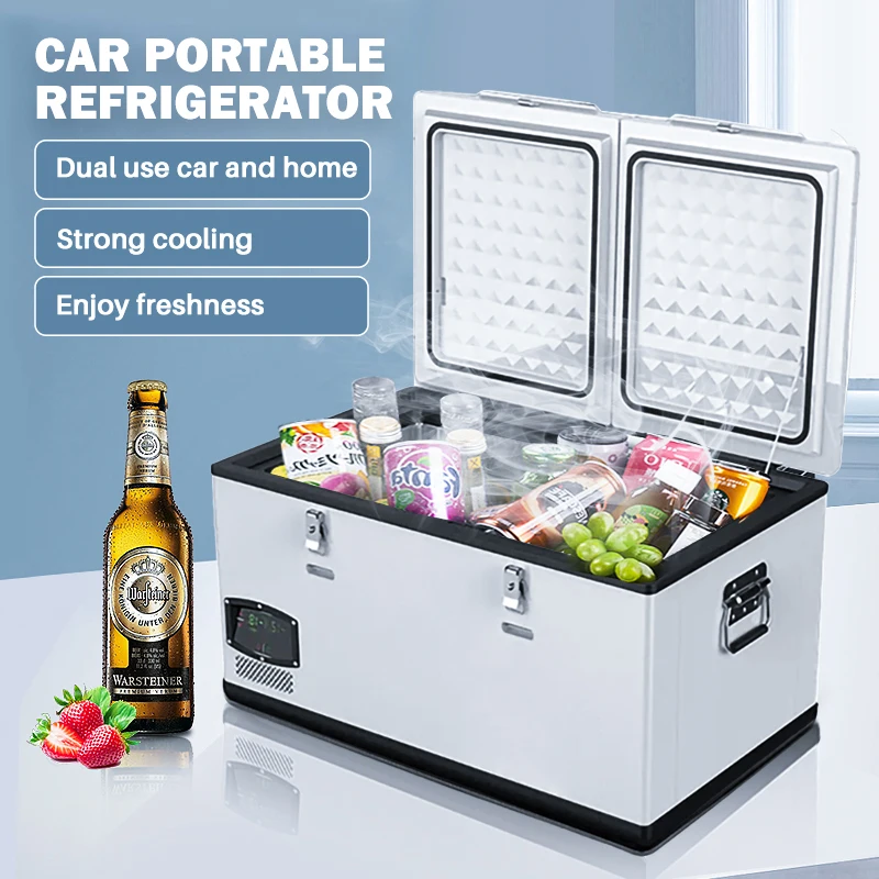 2023 Hot Selling Portable Outdoor Camping Fridge DC 12v 24v Car Refrigerator Big Capacity Compressor Car Freezer