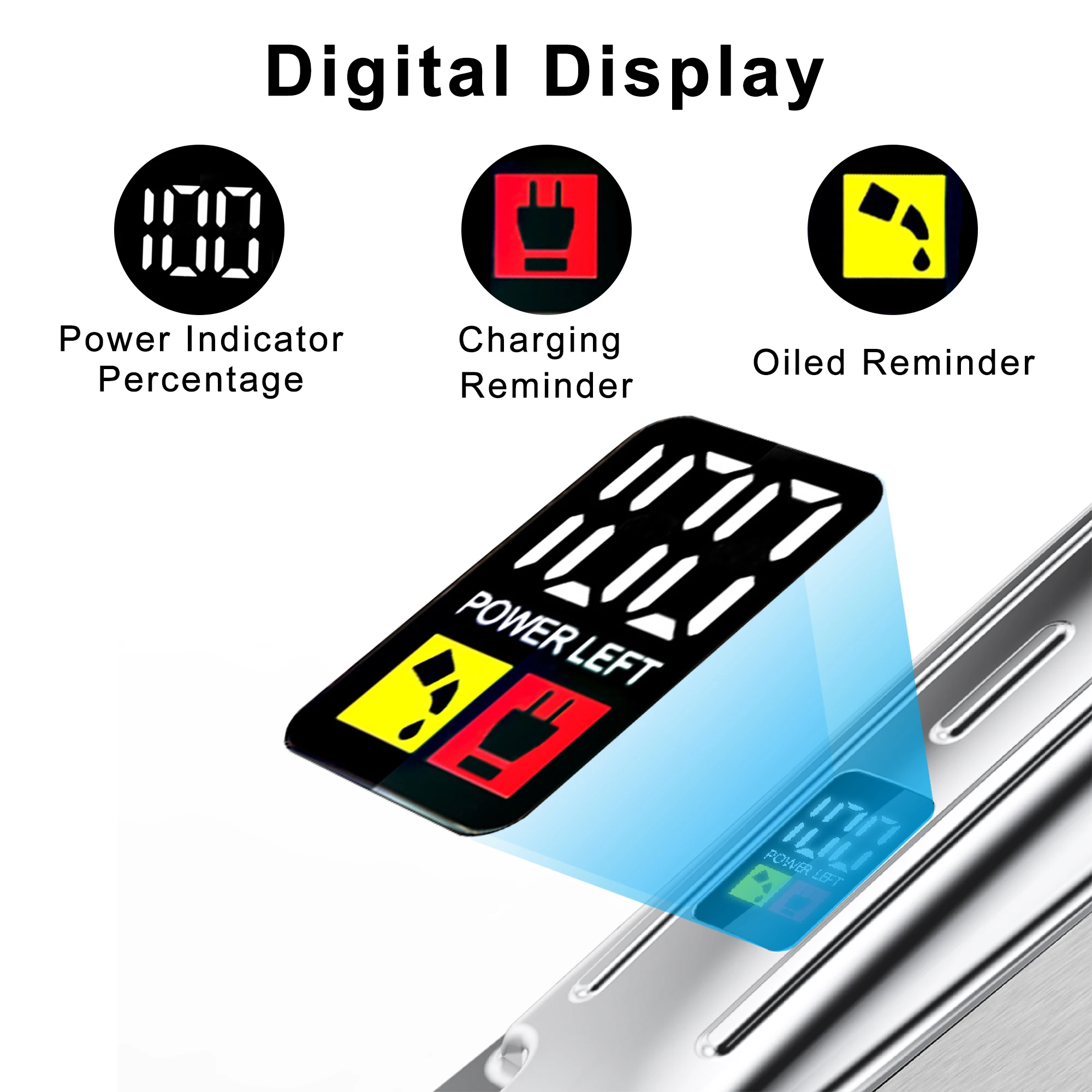 Hatteker All Metally Hair Clippers Professional Hair Trimmer Rechargeable Haircut Machine