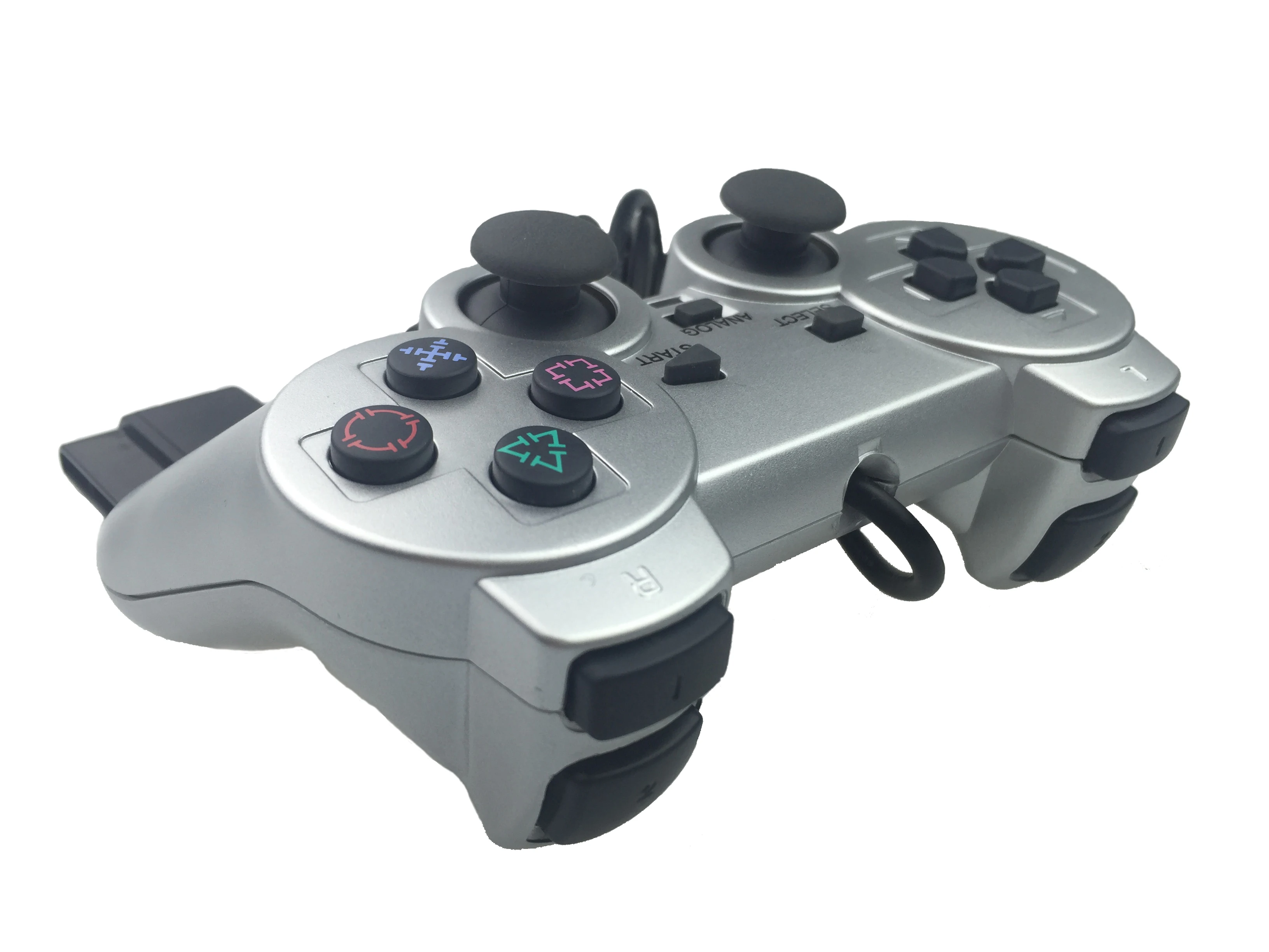 Серебристый проводной игровой контроллер для Sony playstation 2