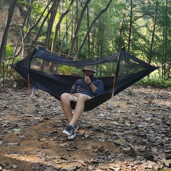 Портативный открытый сетчатый гамак с абажуром легкий кемпинговый москитная сетка дождевой брезент