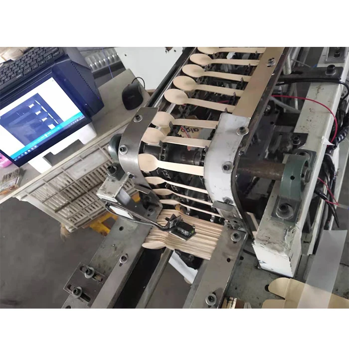 Large fully automatic disposable wooden Knife fork and spoon making machine / wooden cutlery production line