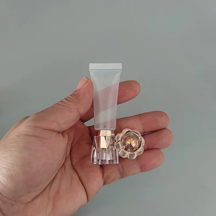 Customized logo10g hot-selling transparent hose PE plastic pipe eye cream packaging pipe trial pack 10ml extruded plastic hose