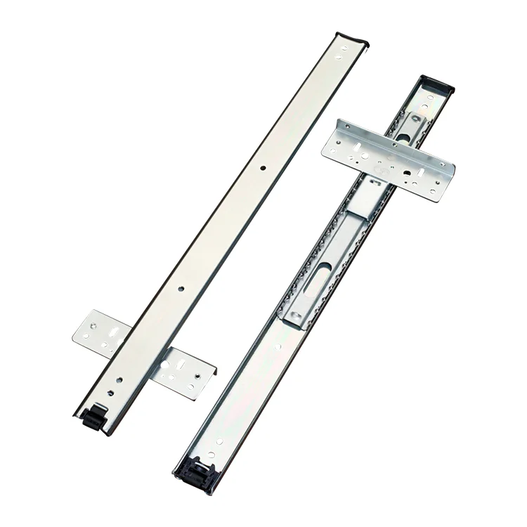 Pocket Door Sliding Rail 12 inch 14 inch Ball Bearing Telescopic Drawer Guide Rails For TV Cabinet Stand Middle Loading Sliders