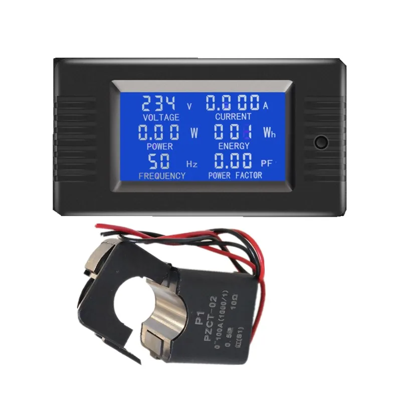 Peacefair Factory Supplier PZEM-022 6in1 Voltage Current Watt Energy Consumption Single Phase Power Meter