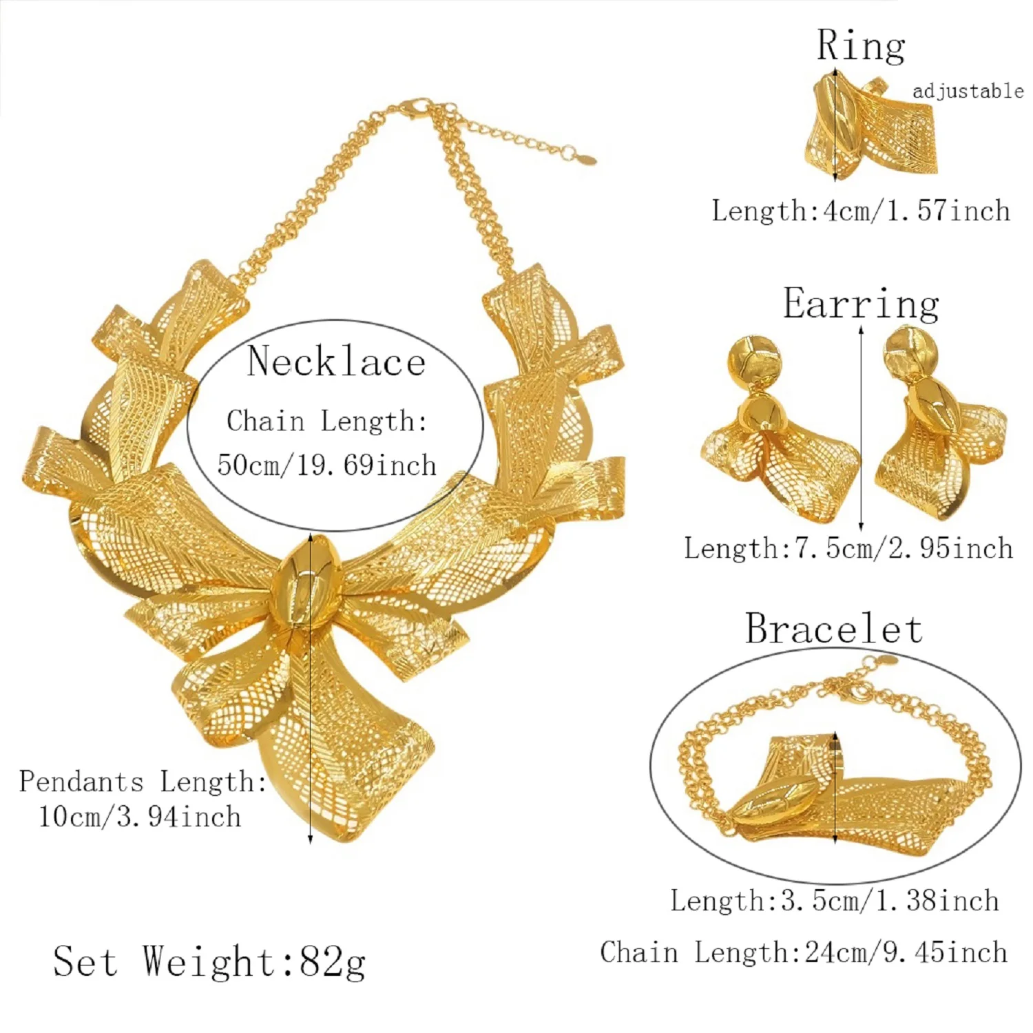 Zhuerrui 18k Gold Wedding Jewelry Set Accessories Big Brazilian Gold Jewelry Sets Brand Designer Hot Selling Jewelry NH00076