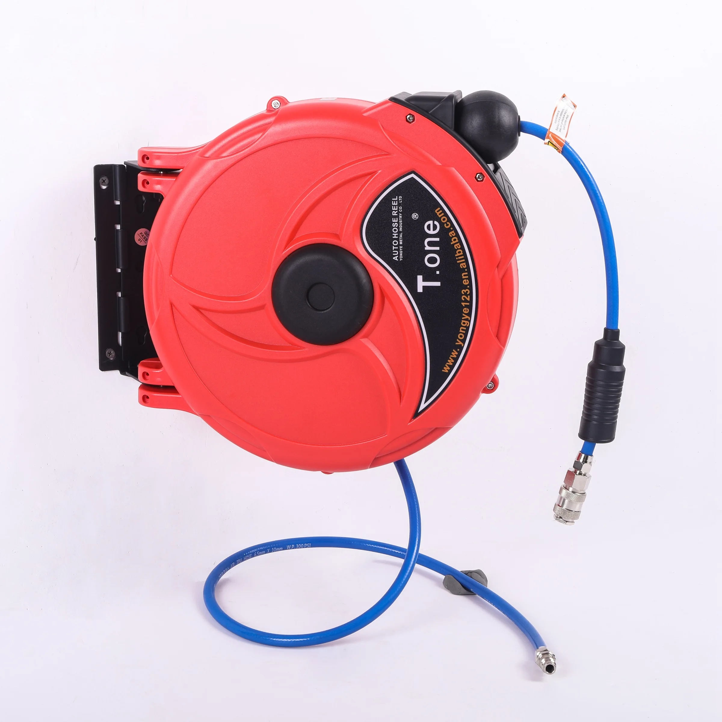 T.ONE High Quality Plastic Retractable Portable Air Hose Reel Car Wash Water Hose Reel for Car Cleaning