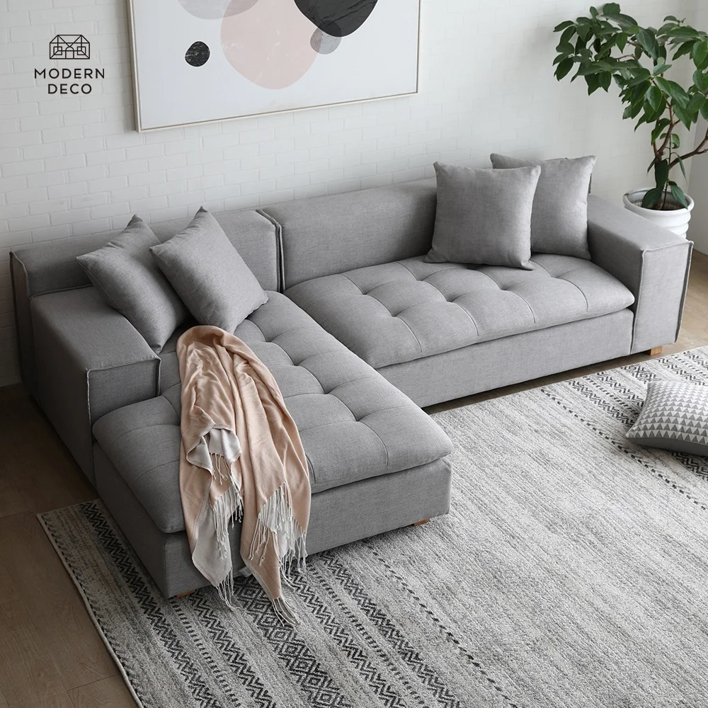 8783 living room furniture fabric sectional sofa modern modular villa velvet sofa
