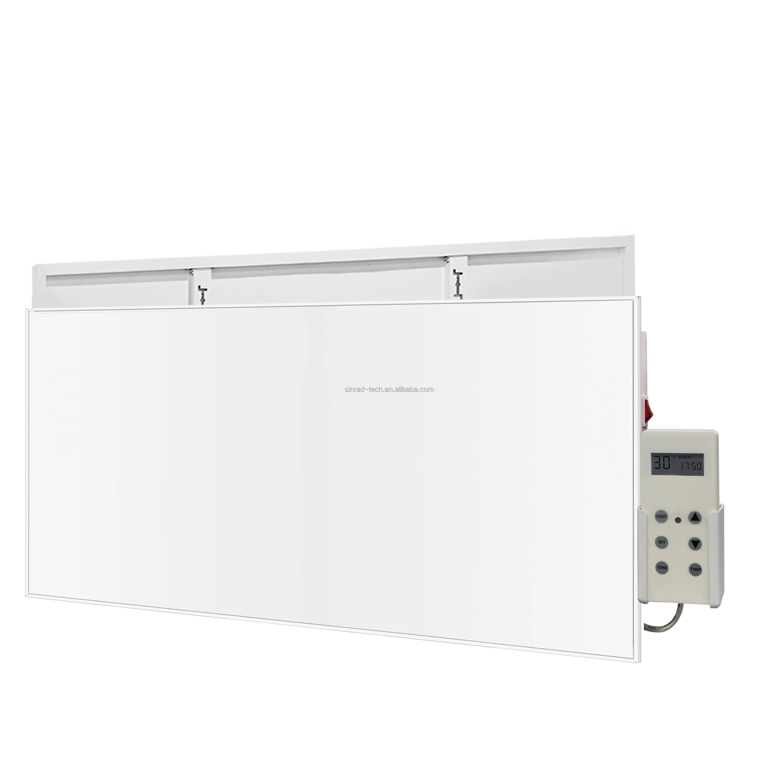 LED display thermostat 0.8mm PET Carbon crystal board heating elements 300*1000 300W IR radiant  panel heaters with IR remote