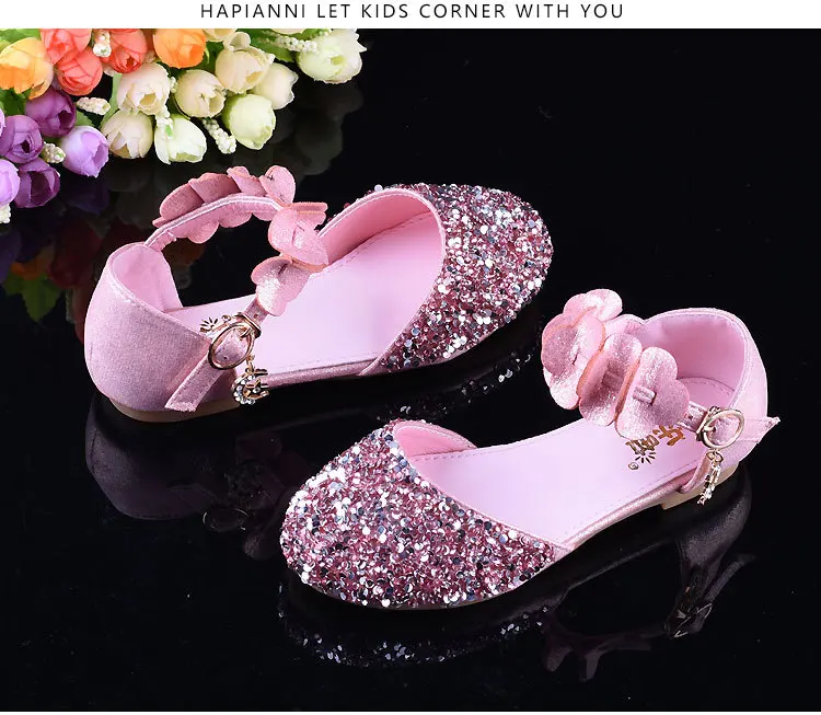 176-A1  Glitter Summer Shoes Wholesale Korean Girl Latest New Design Party Shoes For Children