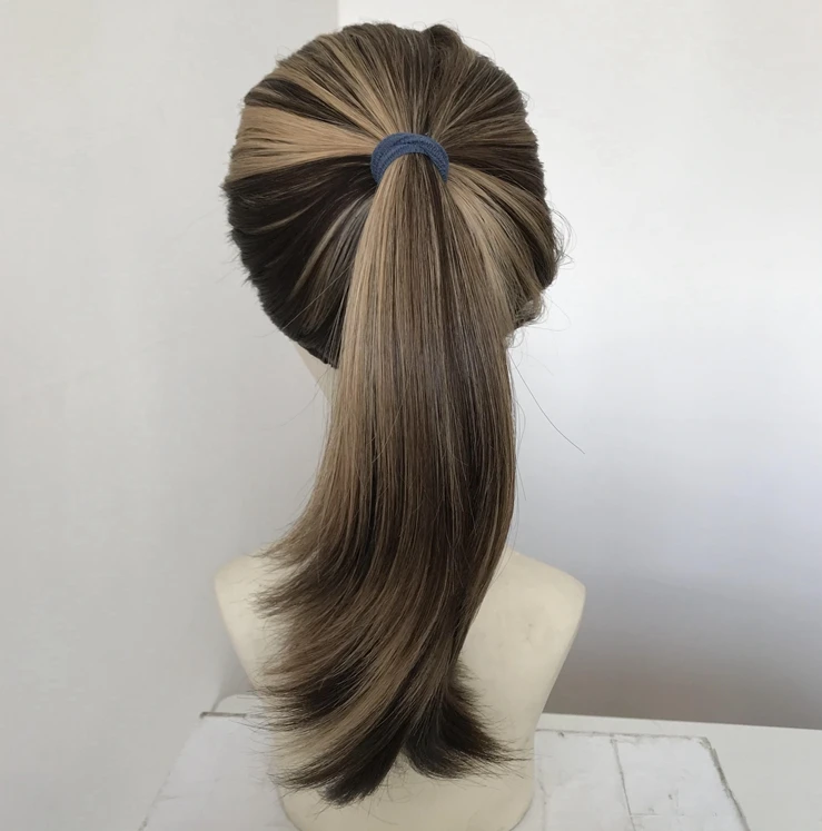 China Factory Brazilian Unprocessed Virgin Hair Double Drawn Natural Brown Jewish Headband Kosher Bandit Band Fall Wigs