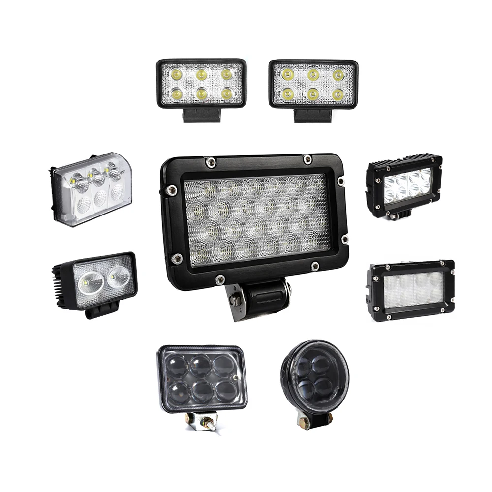 Led flood light Off road accessories 24W 72W  LED work light Bar truck boat tractor headlamp drl roof top bumper spotlight