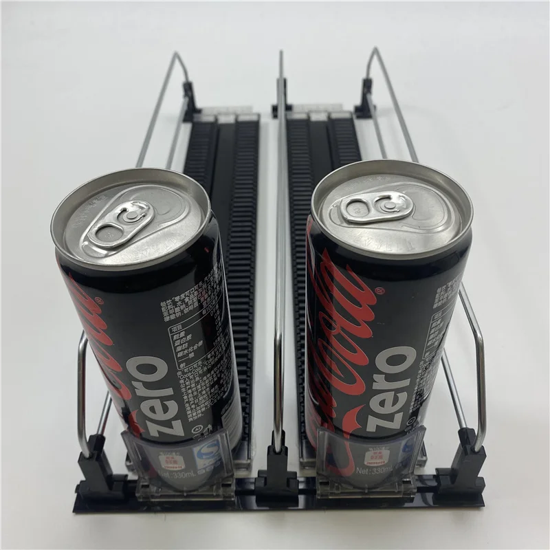 Drink Organizer Cooler Shelf Glide Gravity Roller Feed Bottle Slider Drink Can Beverage Pusher Fridge Divider Shelf Pusher