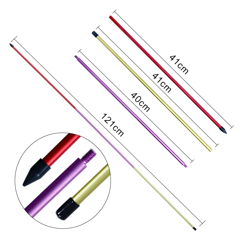 Konday Custom Golf Training Aids Three-color Aluminum Alignment Sticks Durable Unbreakable New Metal Golf Alignment Rod