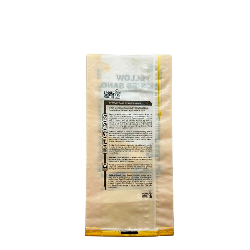 
Fish feed dry artemia cysts fish meal empty laminated packaging bag polypropylene material woven transparent meshes 25kg 