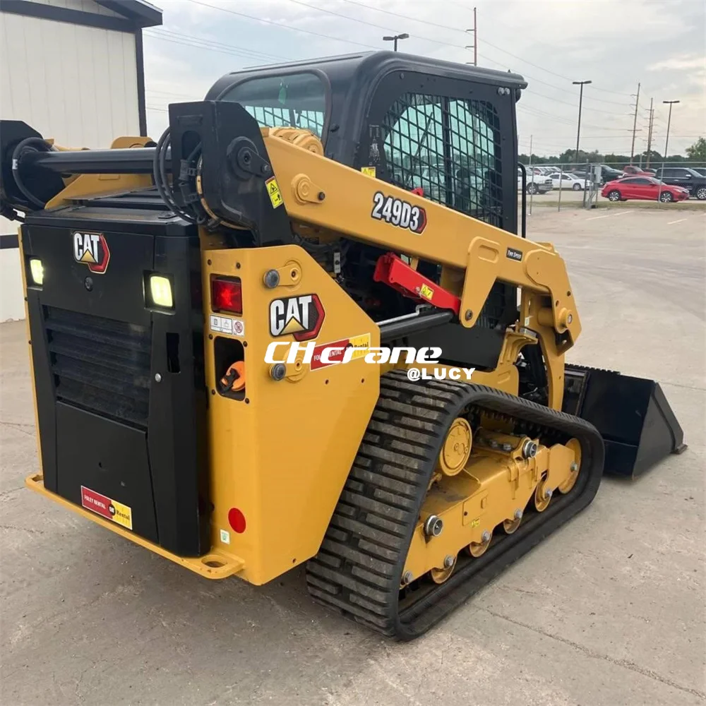 Подержанный CAT249d3 мини-погрузчик с бортовым поворотом гусеничный погрузчик CAT 249 259 226 246 242 компактные гусеничные погрузчики в хорошем состоянии