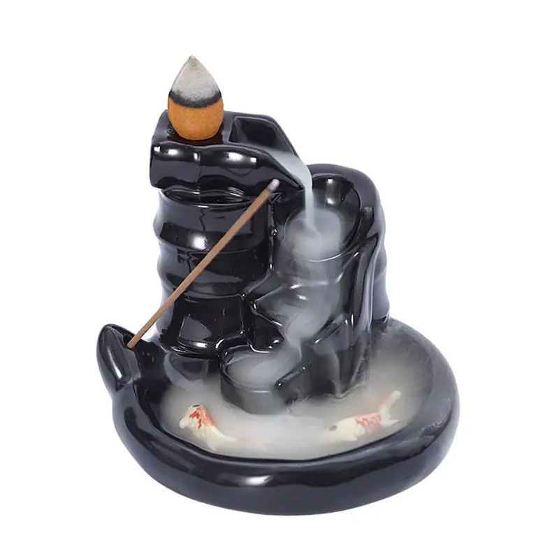 YunJing ceramic backflow incense burner new bergamot rockery home line road office ornaments fac