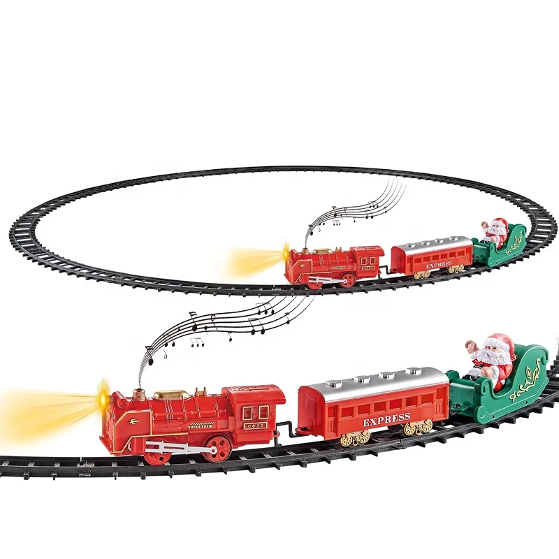 Custom Music Rail Train Toy With Light Slot Electric Track Toys Children Christmas Train Toy Set For Kids OEM/ODM