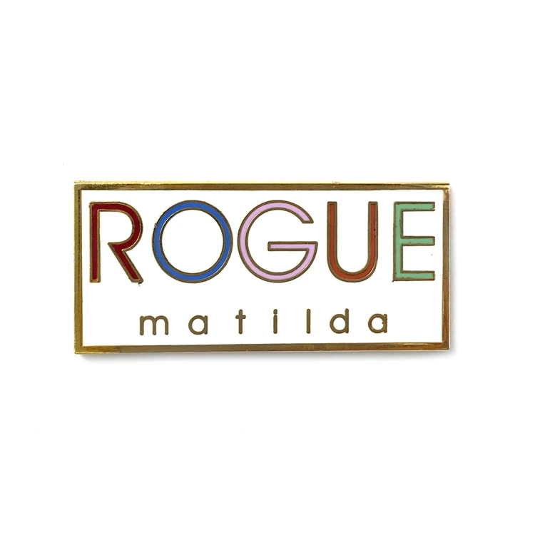 Westar Novelty Custom Logo Hard Enamel Gold Lapel Pins Pearl Effect Enamel With Swirl