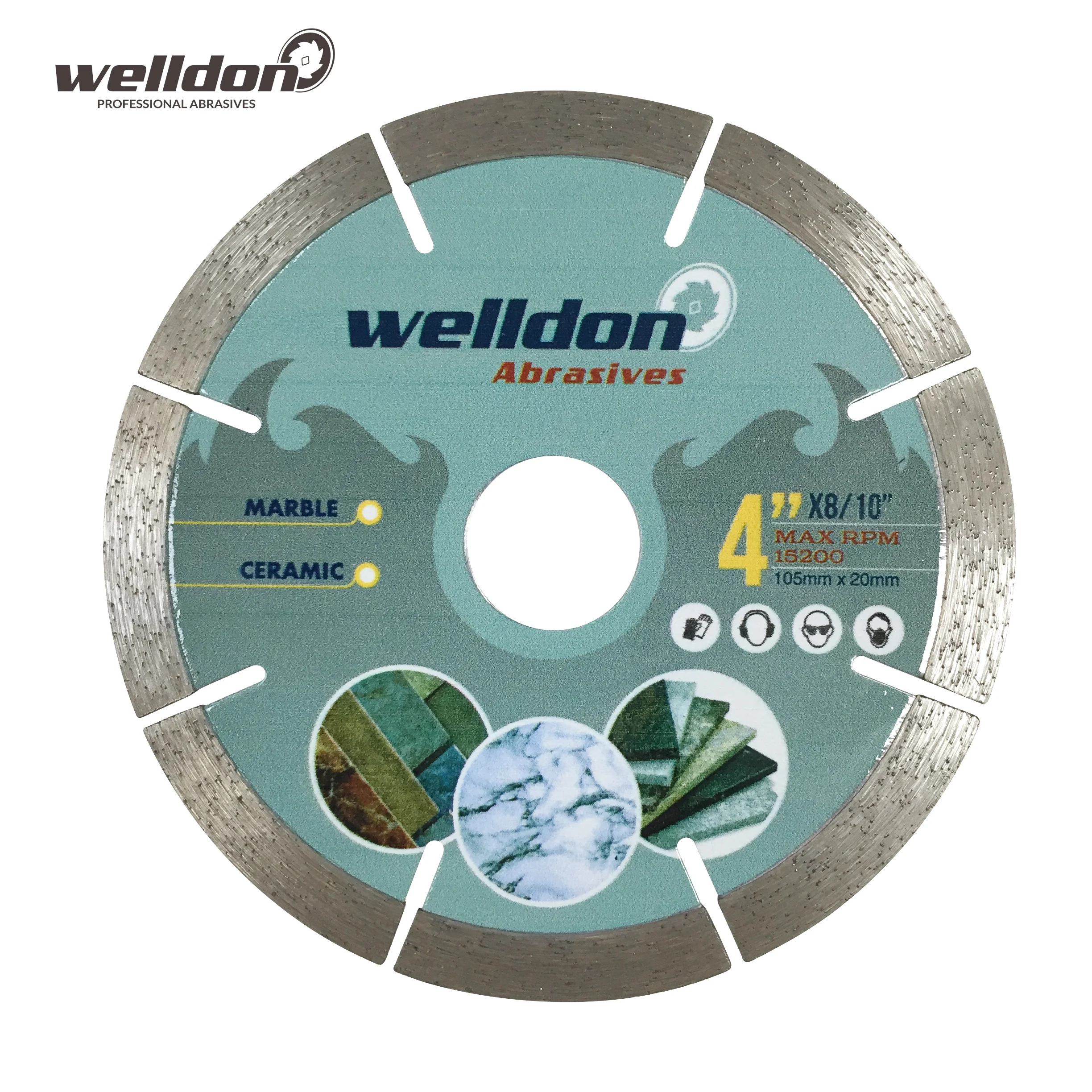 Welldon 4.5inch Diamond Saw Blades Cutter Wet Dry Grinder Blade Diamond Circular Saw Blade Porcelain Saw Wheel 1Mm Machine Turbo