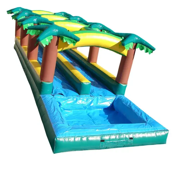 Inflatable Hawaiian Dual Lane Slip N Slide Inflatable Double Lane Water Slip Slide