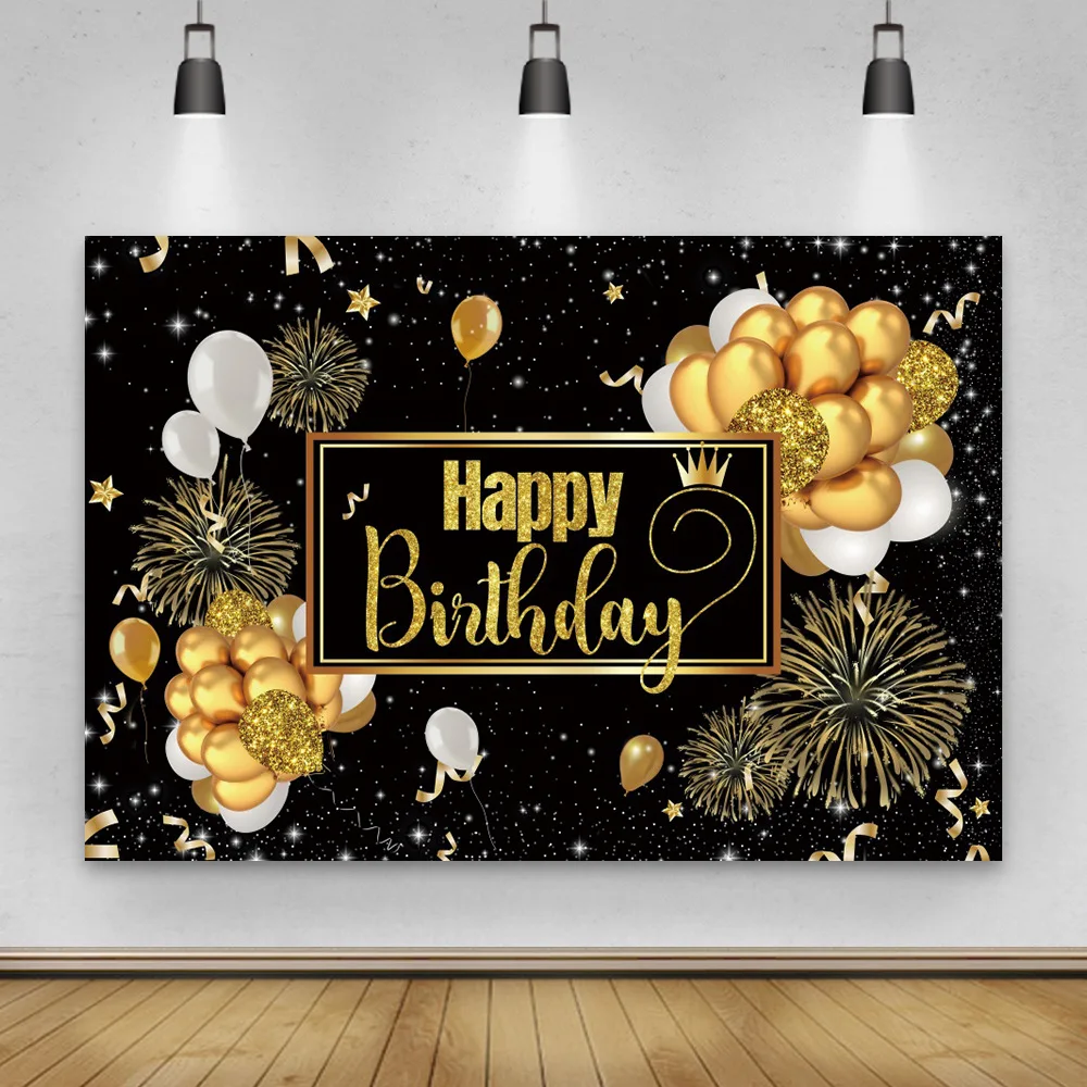 Golden spot balloon happy birthday foreign trade cross-border new photo material photography background cloth studio wholesale