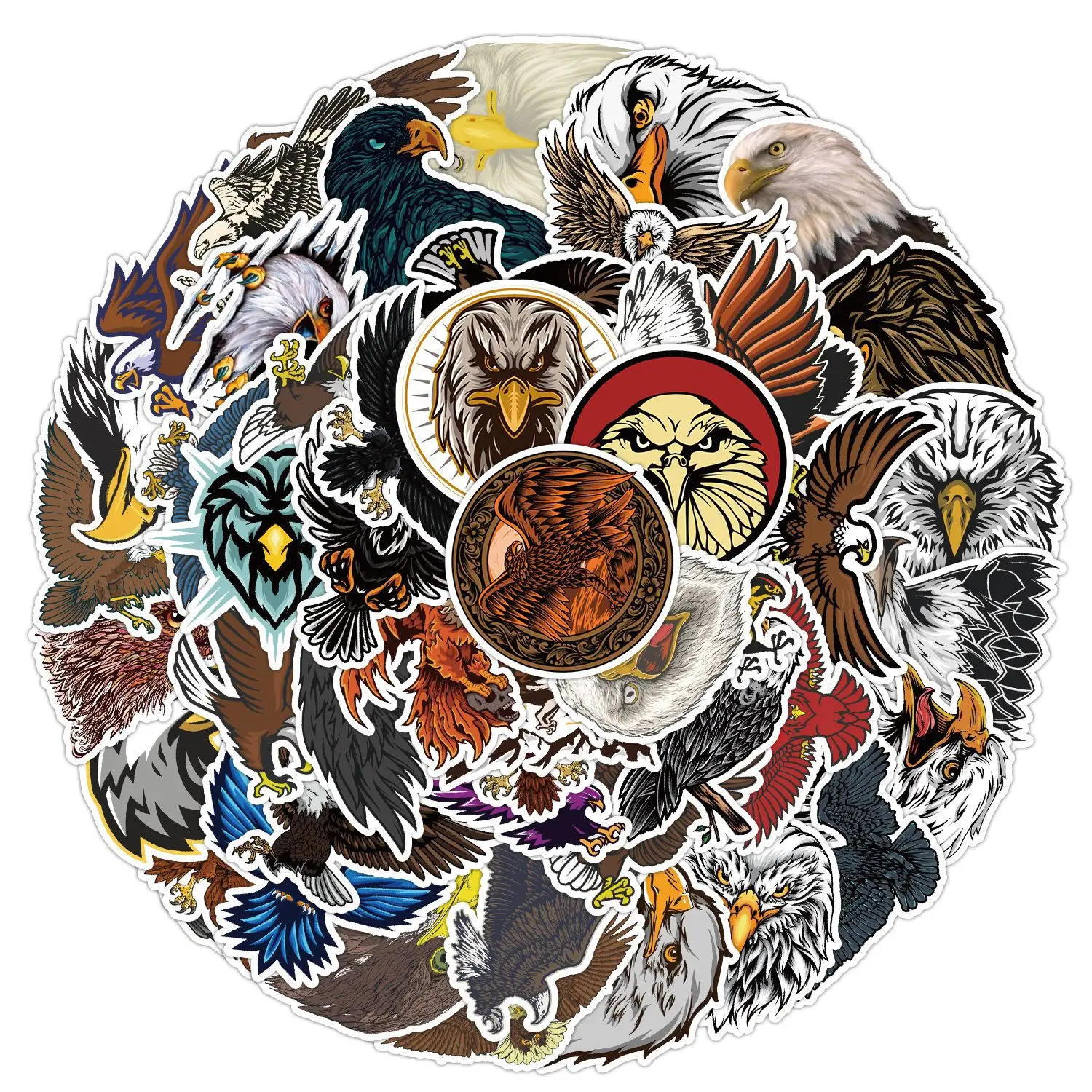 50PCS  Graffiti Sticker Car Motorcycle Bike Waterproof Eagle Skateboard Removable Label Stickers