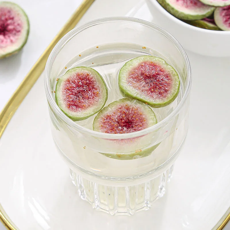 Green Fruit Delicious Snacks Freeze Dried Fig Drinking in water