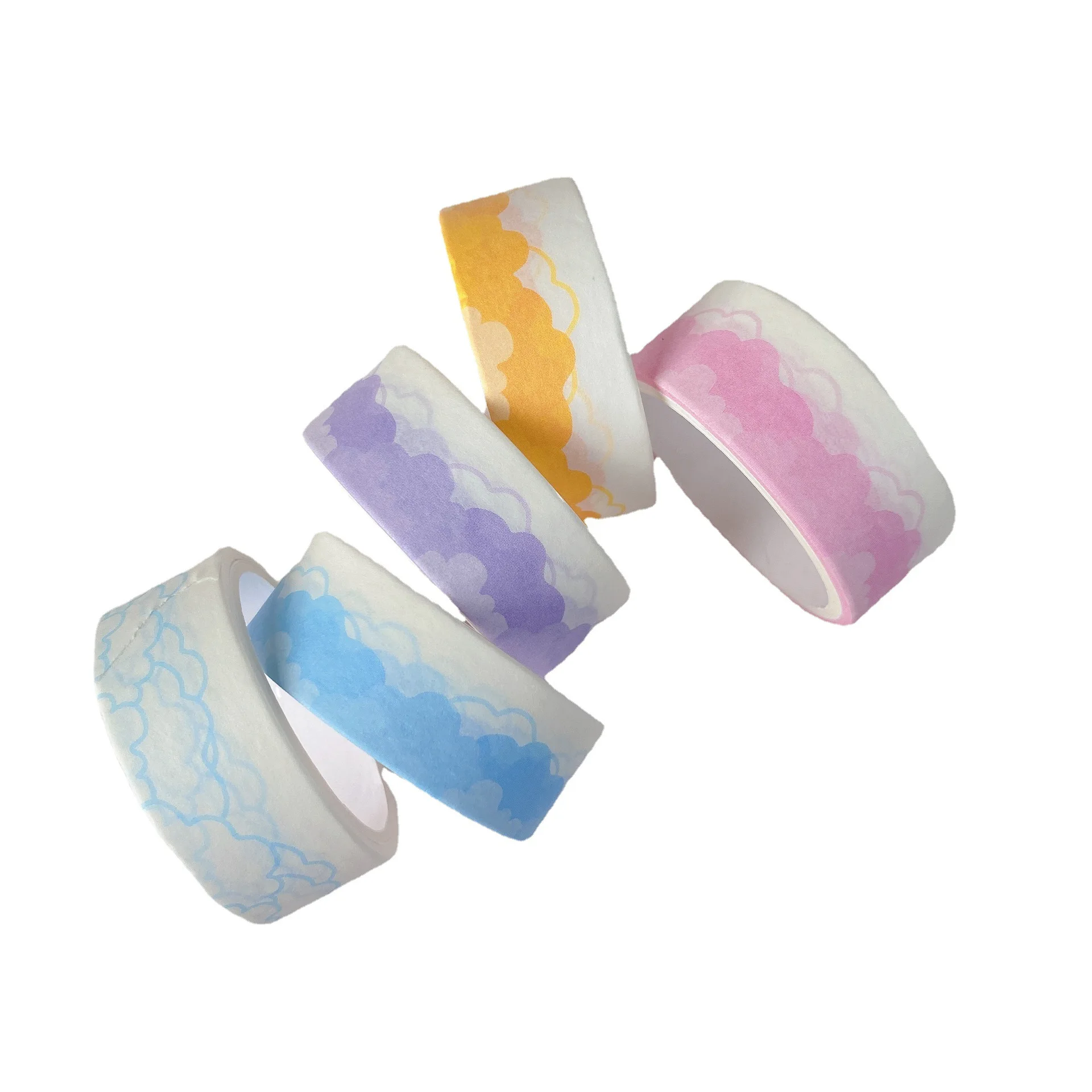 Designer series colorful clouds decorative washi tape set paper roll with package