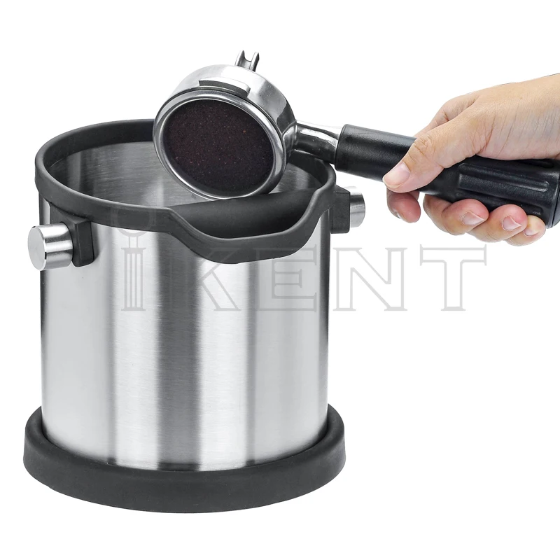 Coffee Residue Bin Stainless Steel Coffee Knock Bin Silicone Round Portafilter Delonghi Sage Breville Bin Coffee Knock Box