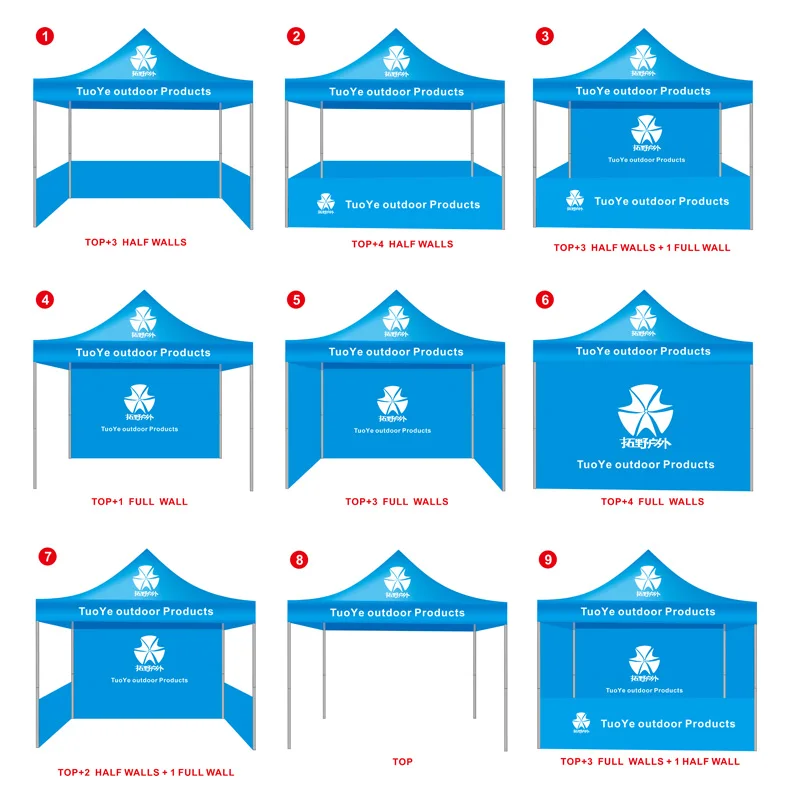 Tuoye 10x10 10x15ft Custom Steel Pop Up Tents Advertising Canopy Tent For Trade Show Display Events Outdoor