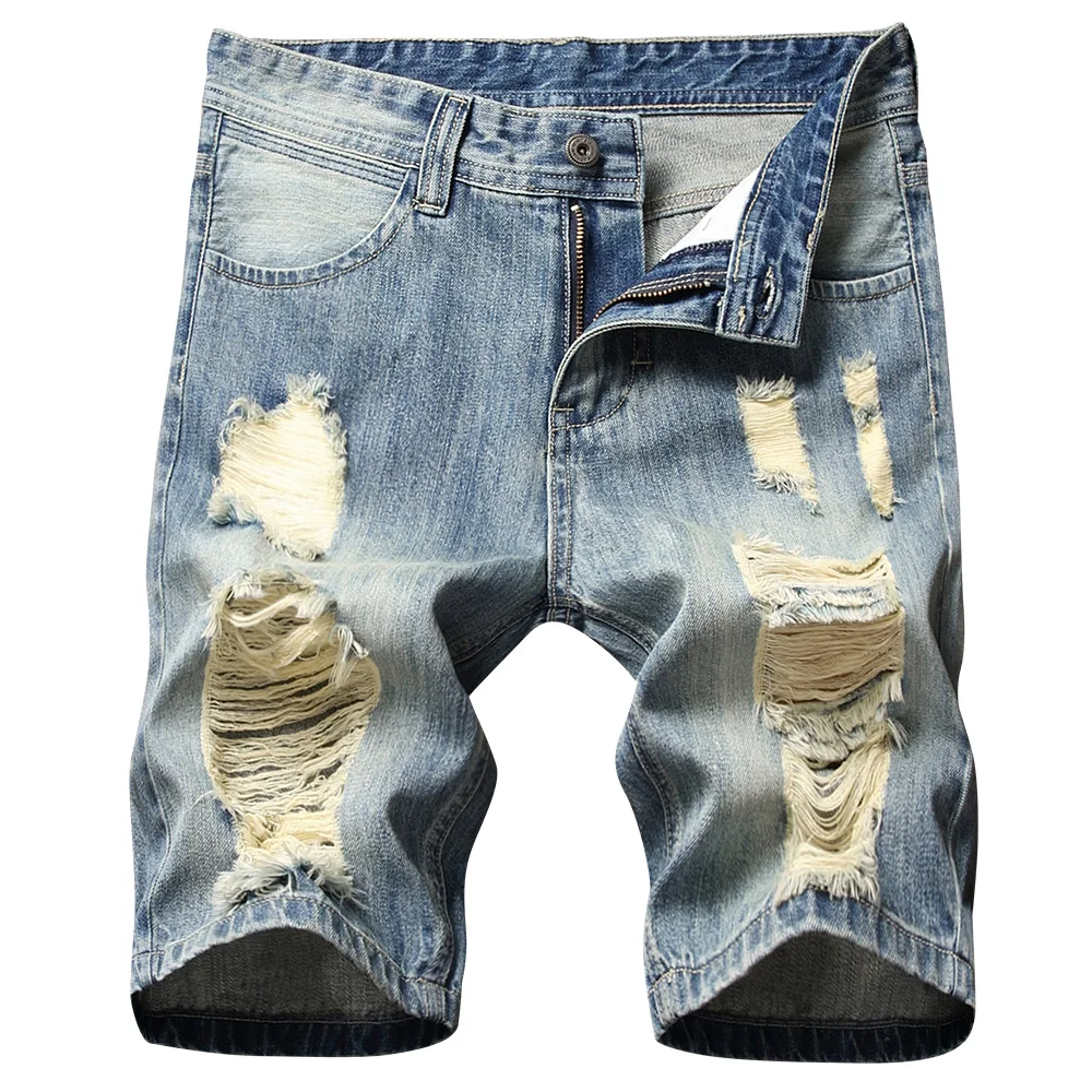 High Quality Manufacturer Competitive Price Classic Washed Plus Size Short Trousers Jeans Short Denim for Men Cuted Jeans