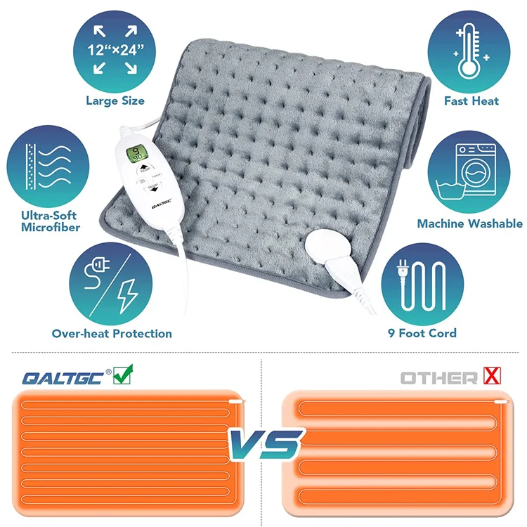 CE Certificated Hot in UK EU  6 Speed Adjustable Temperature SafeSuper Soft Warm Heating Electric Blanket UK Standard