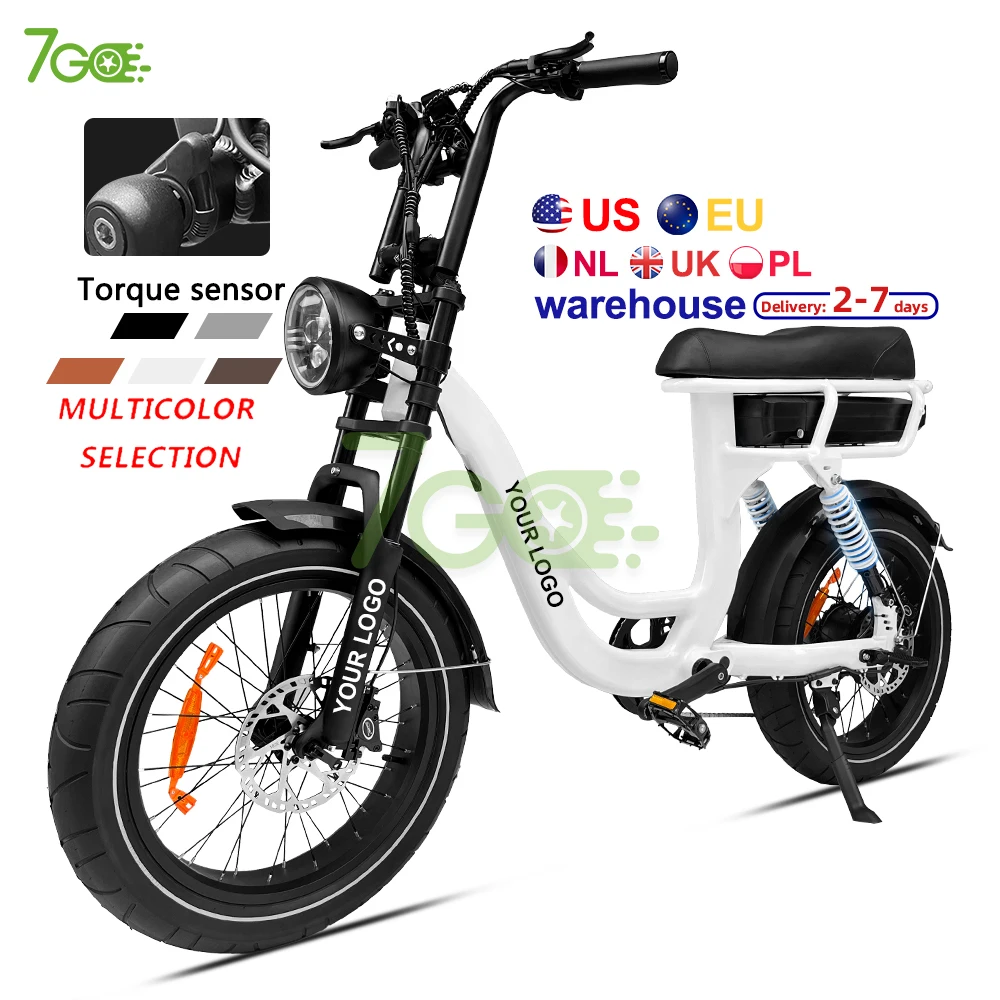 EB8 EU NL IT AU Warehouse Torque Sensor 250w 20inch Tyre fast ebike 48V 18.2AH electric hybrid  fat edirt  bike fatbike