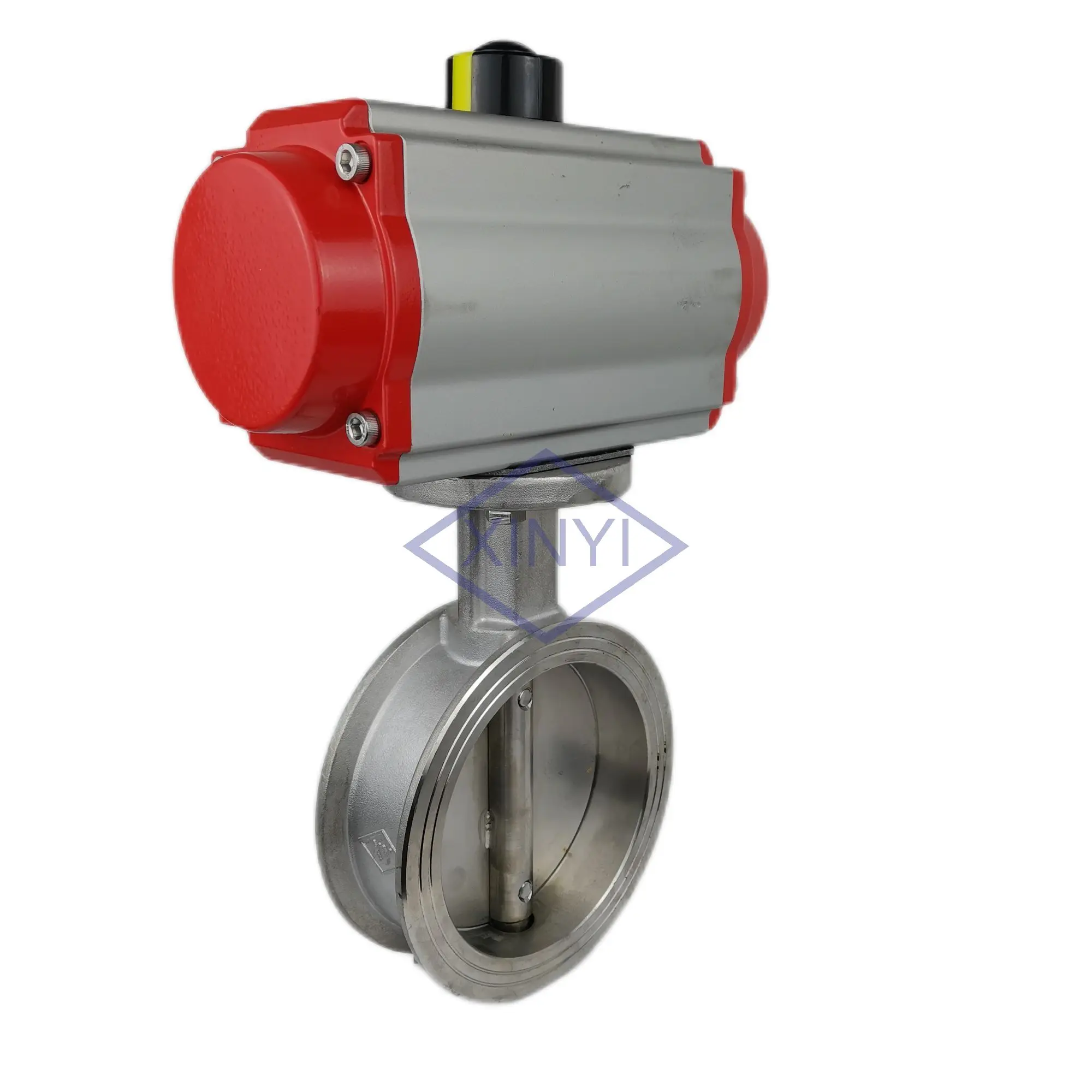 XYSBF80 ss304 ss316 пневматические приводы для корпуса контрольная пластина твердый Клапан-Бабочка