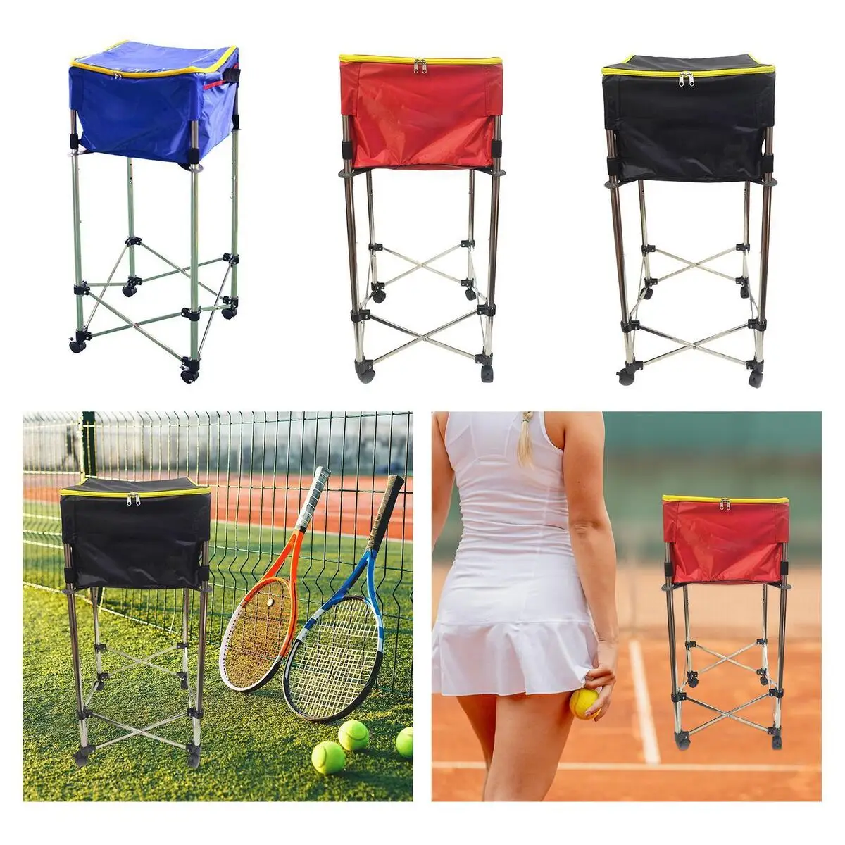 High Quality Multi function tennis ball basket cart for tennis ball picking
