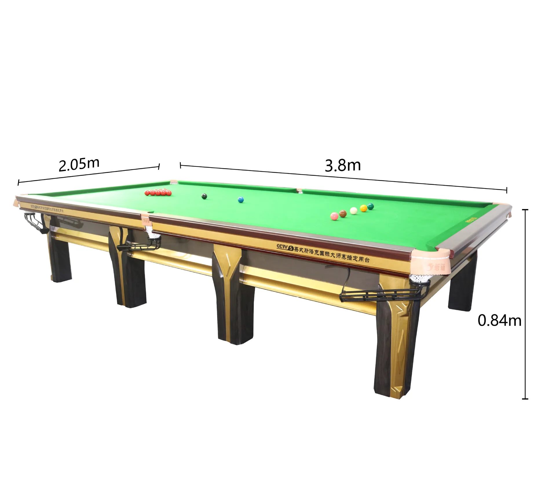 12 feet solid wood snooker table bluestone slab is solid and durable with a set of accessories