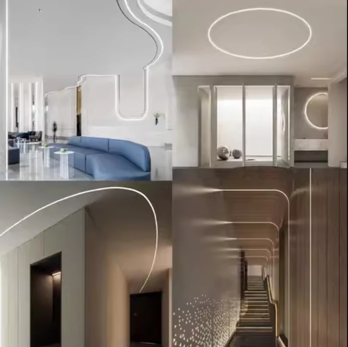 bendable drywall LED profile flexible aluminium profile easily installed in a drywall ceiling or wall