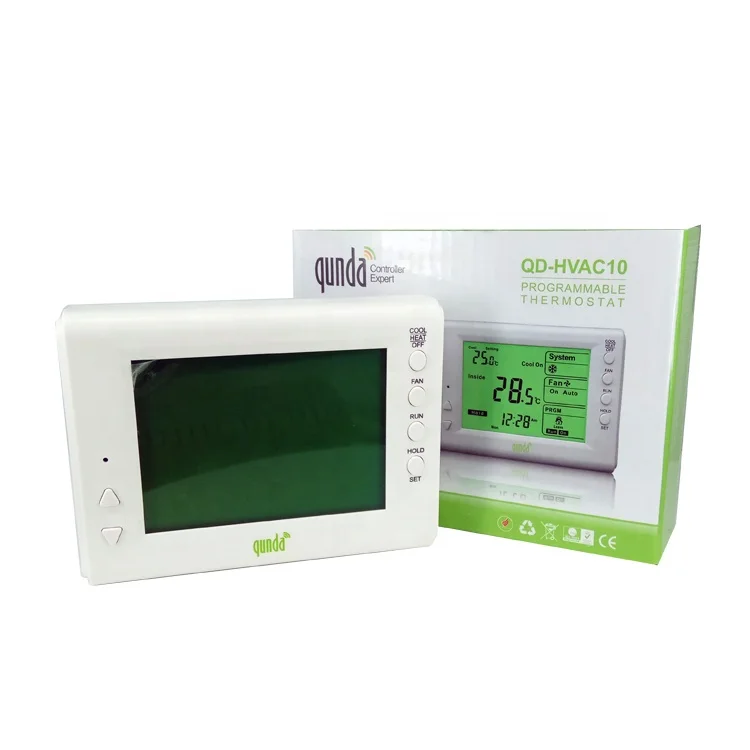 QUNDA QD-HVAC10 Commercial Low Price Lcd Smart Digital Electronic Air Conditioner Temperature Switch Thermostat
